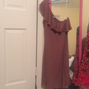 American eagle one shoulder Beige dress